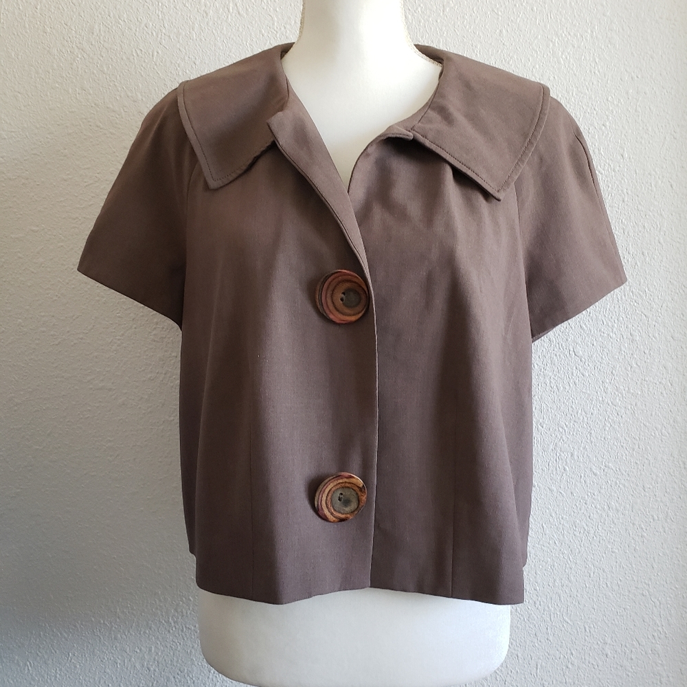 #Vintage Signature by Larry Levine Women Cropped Blazer